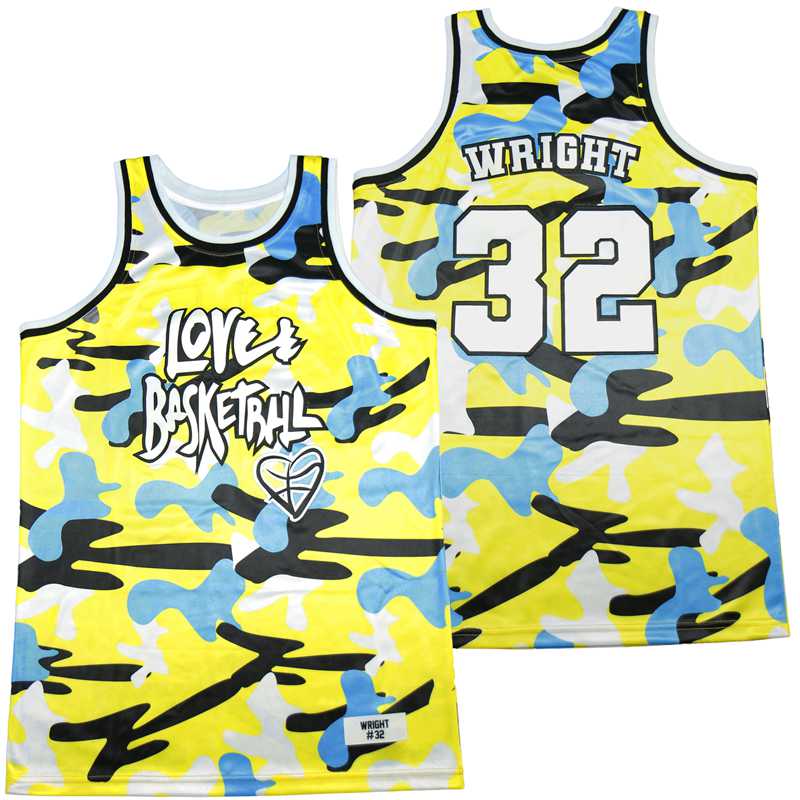 Love And Basketball #32 Wright Movie Basketball Jersey 1 Love And Basketball #32 Wright Movie Basketball Jersey