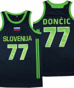 Luka Doncic #77 Slovenija Movie Basketball Jersey Black