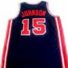 Magic Johnson #15 Team USA Basketball Jersey Navy Blue