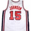 Magic Johnson #15 Team USA Basketball Jersey White