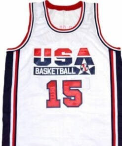 Magic Johnson #15 Team USA Basketball Jersey White