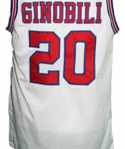 Manu Ginobili #20 Dallas Chaps Retro Basketball Jersey White