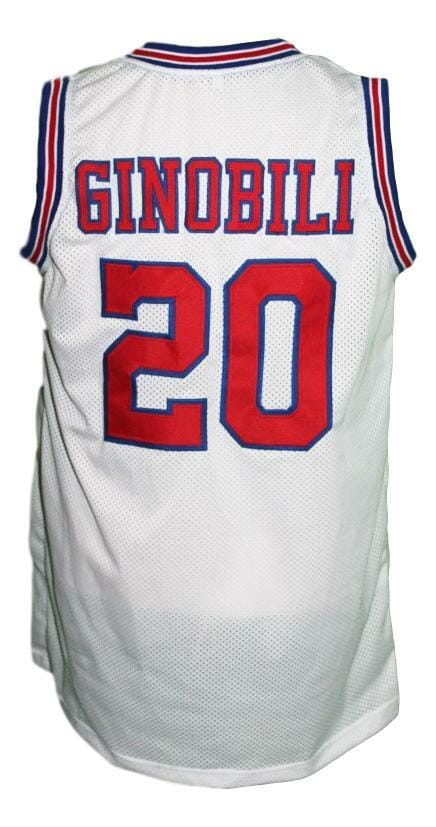 Manu Ginobili #20 Dallas Chaps Retro Basketball Jersey White 1 Manu Ginobili #20 Dallas Chaps Retro Basketball Jersey White