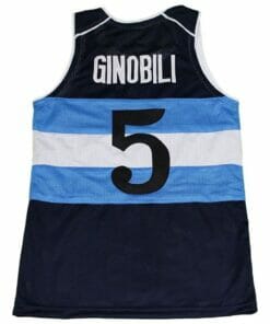 Manu Ginobili #5 Argentina Basketball Jersey Navy Blue