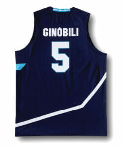 Manu Ginobili #5 Team Argentina Basketball Jersey Navy Blue