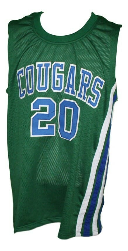 Marc Calvin #20 Carolina Cougars Retro Aba Basketball Jersey Green 2 Marc Calvin #20 Carolina Cougars Retro Aba Basketball Jersey Green