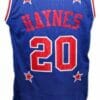 Mark Haynes #20 Harlem Magicians Basketball Jersey Sewn Blue