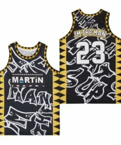 Martin #23 Im The Man Movie Basketball Jersey Black
