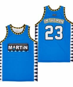Martin #23 Im The Man Movie Basketball Jersey Blue