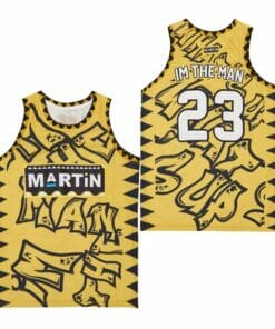 Martin #23 Im The Man Movie Basketball Jersey Yellow