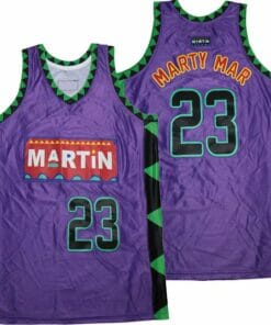 Marty Mar #23 In The House Movie Basketball Jersey Purple