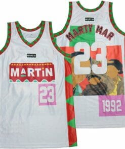 Marty Mar #23 In The House Movie Basketball Jersey White