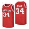 Maryland 34 Bias Movie Basketball Jersey Red