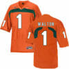 Miami Hurricanes #1 Walton NCAA College Football Jersey Orange