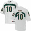 Miami Hurricanes #10 Mira NCAA College Football Jersey White 6 Miami Hurricanes #10 Mira NCAA College Football Jersey White
