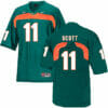Miami Hurricanes #11 Scott NCAA College Football Jersey Green 6 Miami Hurricanes #11 Scott NCAA College Football Jersey Green