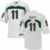 Miami Hurricanes #11 Scott NCAA College Football Jersey White 7 Miami Hurricanes #11 Scott NCAA College Football Jersey White