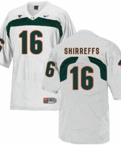 Miami Hurricanes #16 Shirreffs NCAA College Football Jersey White