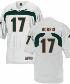 Miami Hurricanes #17 Morris NCAA College Football Jersey White