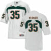 Miami Hurricanes #25 Vernon NCAA College Football Jersey White