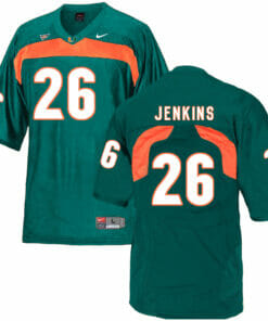 Miami Hurricanes #26 Jenkins NCAA College Football Jersey Green