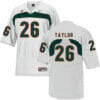 Miami Hurricanes #26 Sean Tayloy NCAA College Football Jersey White