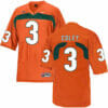 Miami Hurricanes #3 Coley NCAA College Football Jersey Orange