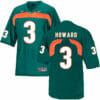 Miami Hurricanes #3 Howard NCAA College Football Jersey Green 6 Miami Hurricanes #3 Howard NCAA College Football Jersey Green
