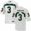 Miami Hurricanes #3 Howard NCAA College Football Jersey White 7 Miami Hurricanes #3 Howard NCAA College Football Jersey White