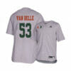 Miami Hurricanes 53 Brian Van Belle Gray College Baseball Jersey