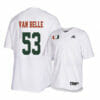 Miami Hurricanes 53 Brian Van Belle White College Baseball Jersey