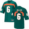 Miami Hurricanes #6 Miller NCAA College Football Jersey Green
