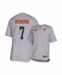 Miami Hurricanes 7 Chris Mcmahon Gray College Baseball Jersey
