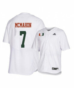 Miami Hurricanes 7 Chris Mcmahon White College Baseball Jersey