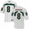 Miami Hurricanes #8 Berrios Jr NCAA College Football Jersey White