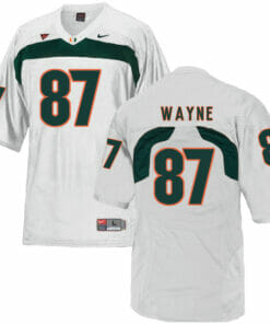 Miami Hurricanes #87 Wayne NCAA College Football Jersey White