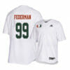 Miami Hurricanes 99 Daniel Federman White College Baseball Jersey
