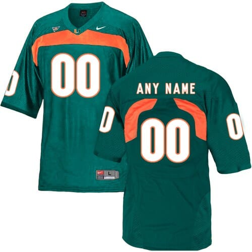 Personalized Miami Hurricanes Jersey Name Number Green College Football 1 Personalized Miami Hurricanes Jersey Name Number Green College Football