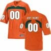 Miami Hurricanes Custom Football Jersey Name Number Orange College