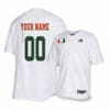Miami Hurricanes White Custom Name and Number College Baseball Jersey 5 Miami Hurricanes White Custom Name and Number College Baseball Jersey