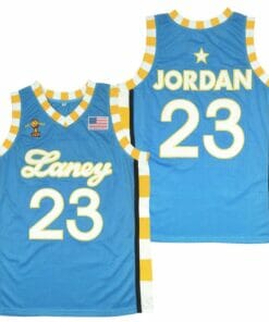 Michael Jordan #23 Laney High School Blue Basketball Jersey