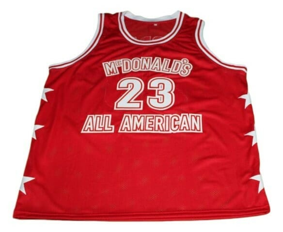 Michael Jordan #23 McDonald's All American Basketball Jersey Red
