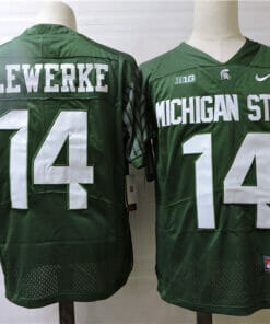 Michigan State Spartans #14 Brian Lewerke Football Jersey