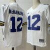 Michigan Wolverines #12 Mcnamara NCAA Football Jersey White