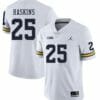 Michigan Wolverines #25 Hassan Haskins White College Football Jersey 6 Michigan Wolverines #25 Hassan Haskins White College Football Jersey