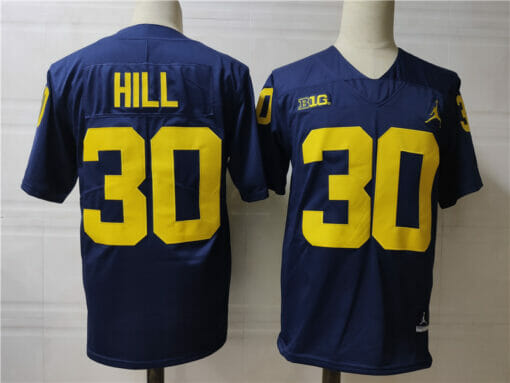 Michigan Wolverines #30 Hill College Football Jersey