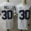 Michigan Wolverines #30 Hill College Football Jersey White