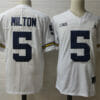 Michigan Wolverines #5 Joe Milton College Football Jersey White 7 Michigan Wolverines #5 Joe Milton College Football Jersey White