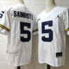 Michigan Wolverines #5 Sainristil NCAA Football Jersey White