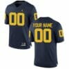 Michigan Wolverines Custom Jersey Blue College Football